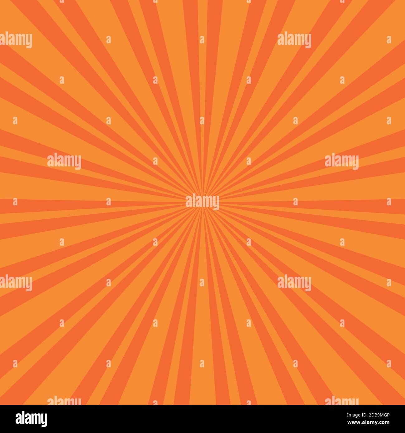 Panoramic orange comic zoom with lines Stock Vector