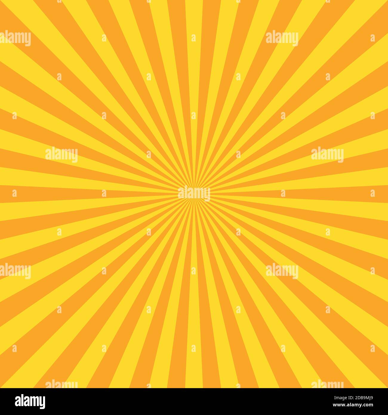 Panoramic yellow comic zoom with lines - Vector illustration Stock Vector