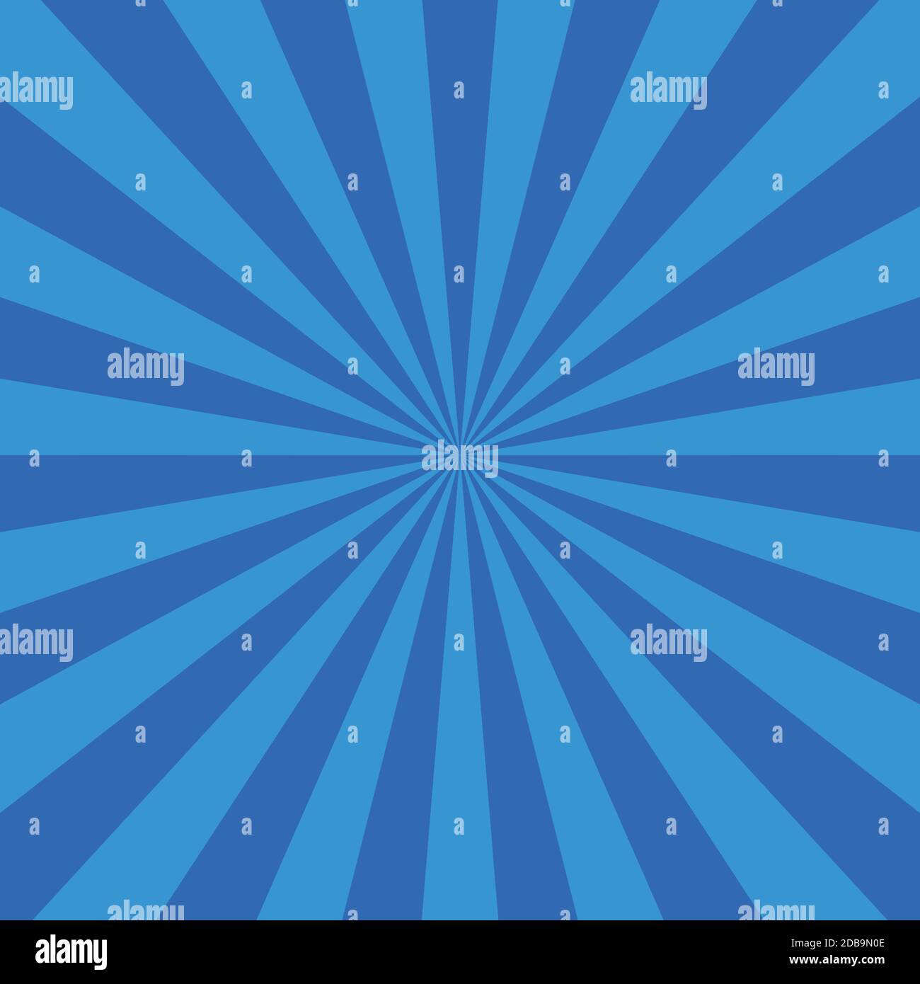 Panoramic blue comic zoom with lines - illustration Stock Vector