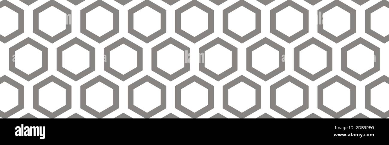 Black hexagons on a white background - Vector illustration Stock Vector