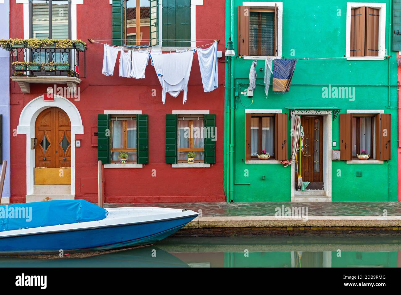 House in Burano, Venice after the flood Stock Photo Alamy