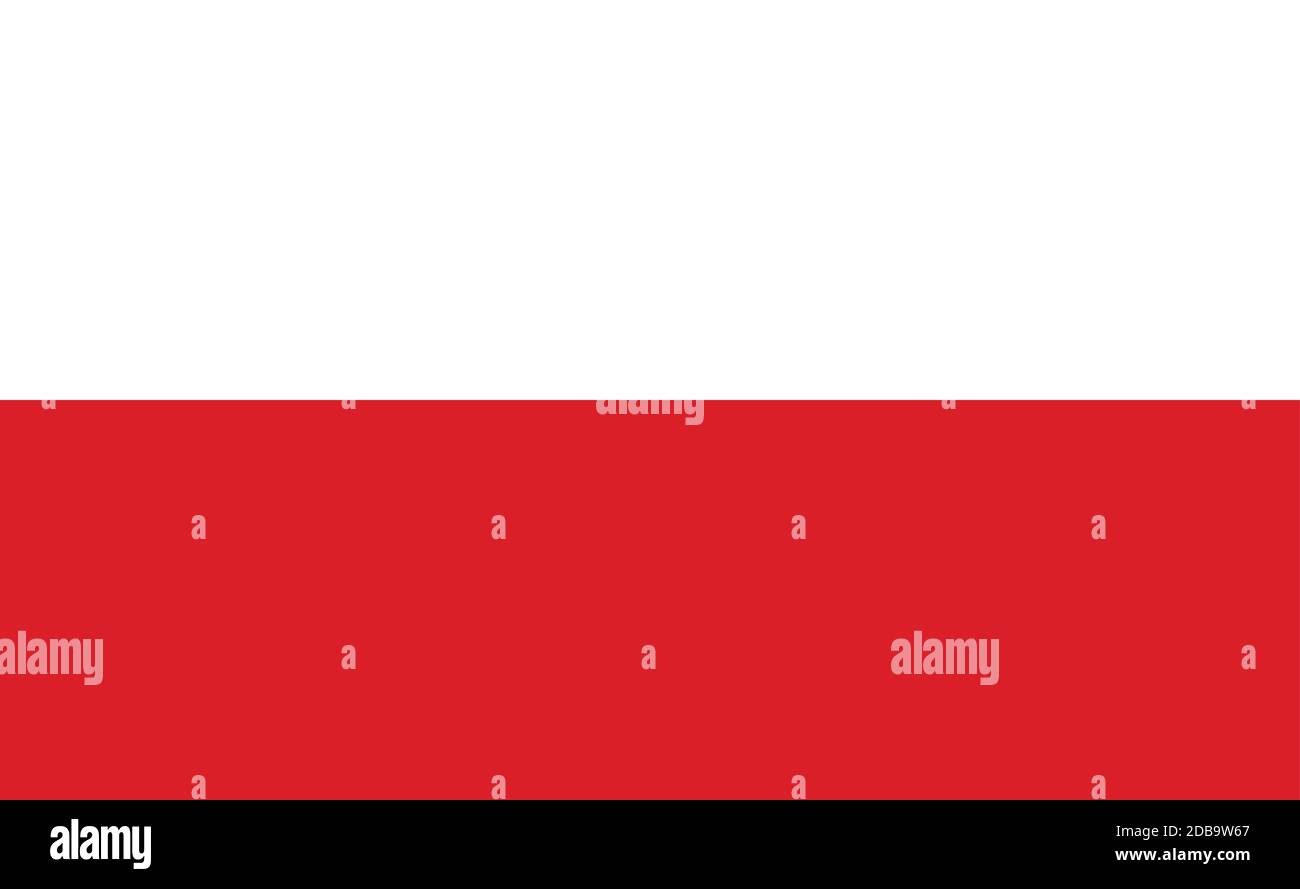Poland National Flag In Exact Proportions Vector Illustration Stock 