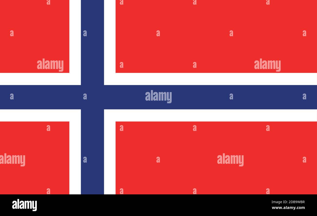 Norway national flag in exact proportions - Vector illustration Stock Vector