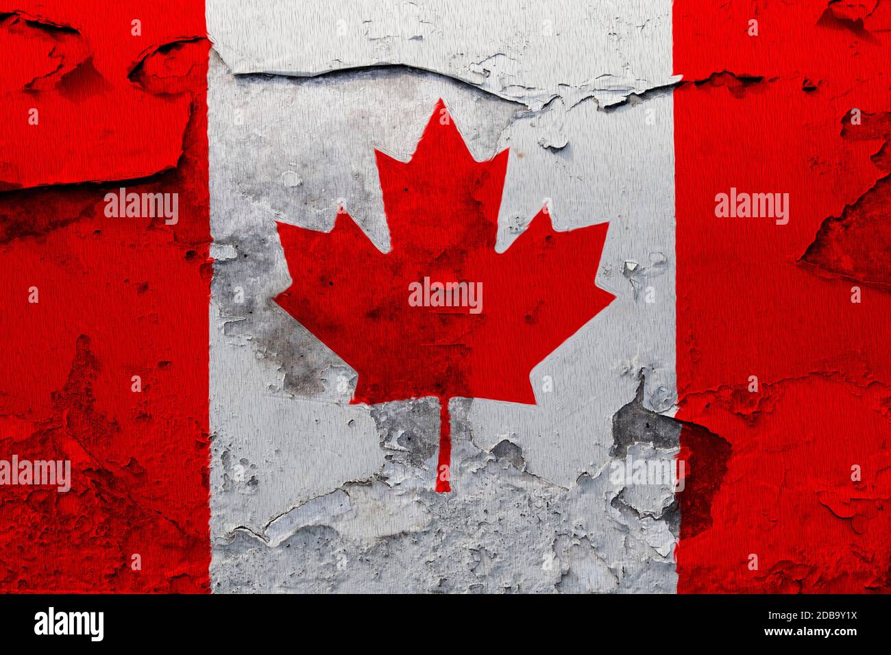 Canada cracked flag hi-res stock photography and images - Alamy