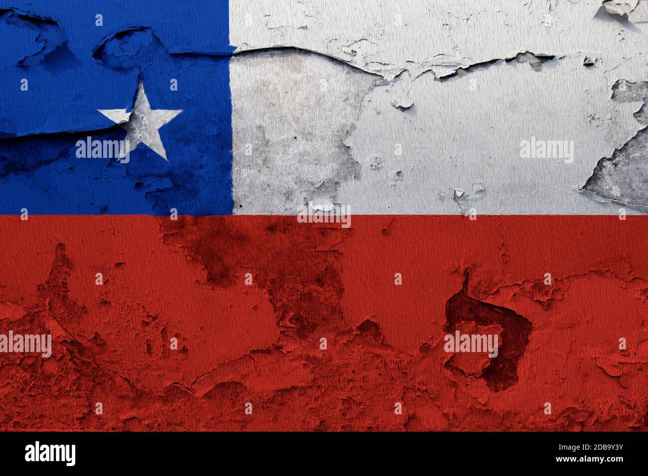 Chile flag cracked hi-res stock photography and images - Alamy