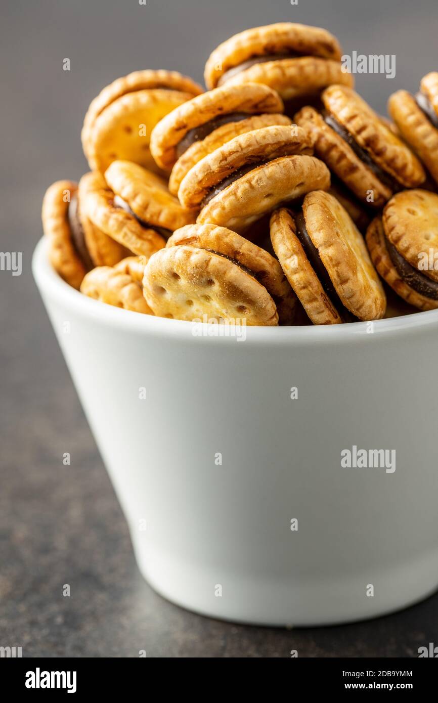 Cream Filled Biscuit High Resolution Stock Photography And Images Alamy