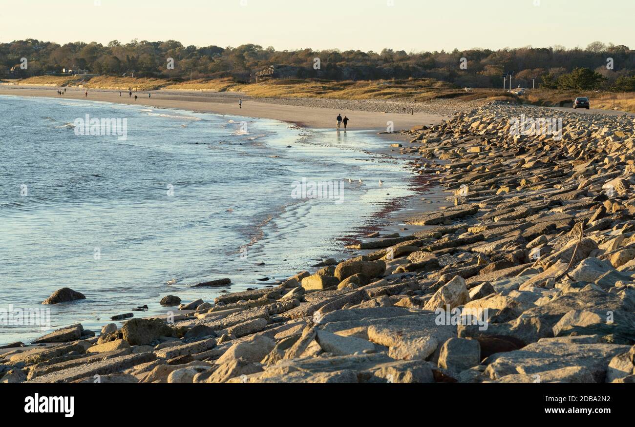 Second Beach at Sachuset in Middletown, RI Stock Photo