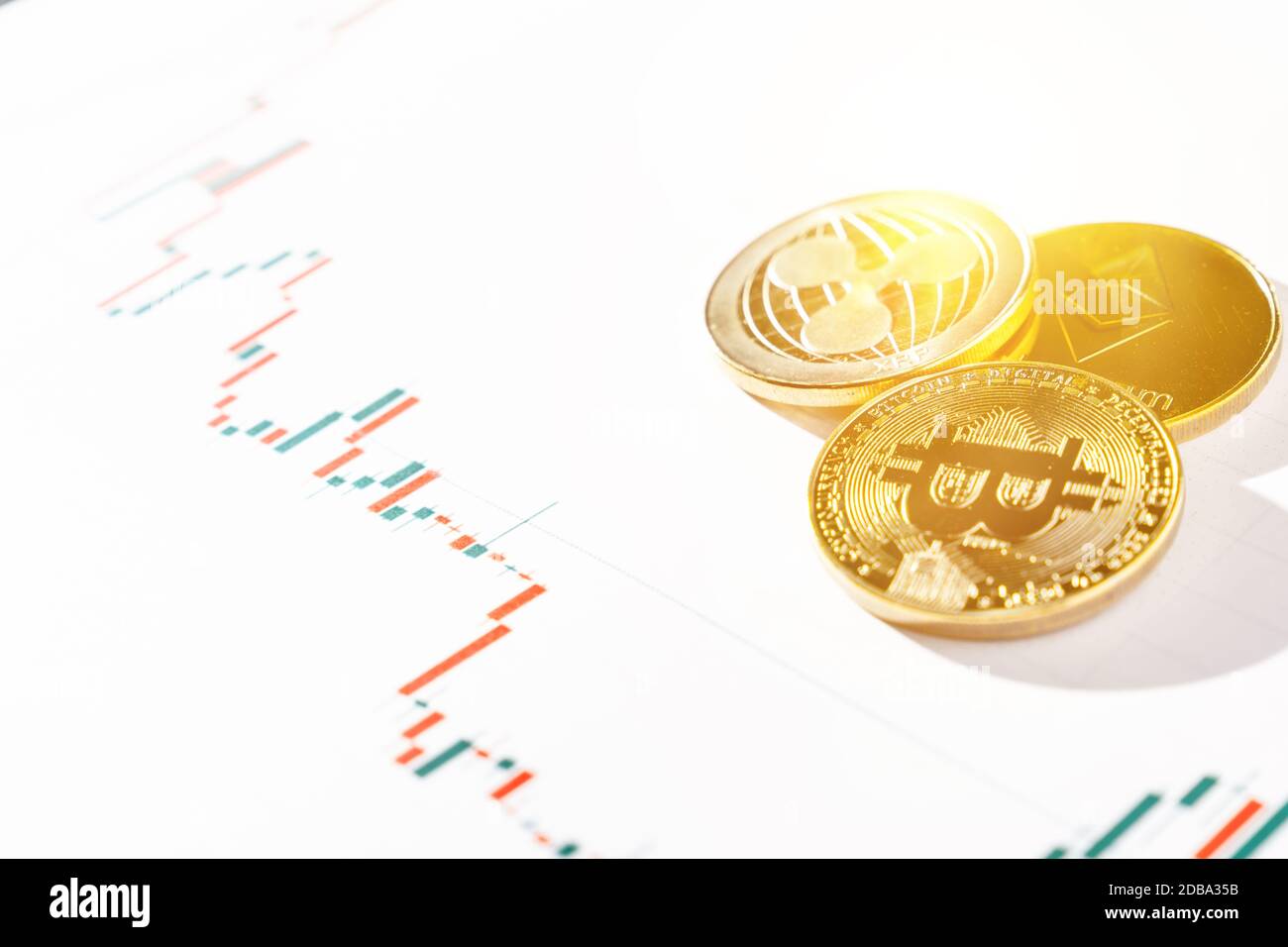 Cryptocurrency trading. Cryptocurrency chart. Bitcoin and other  cryptocurrency are conquering the economy Stock Photo - Alamy
