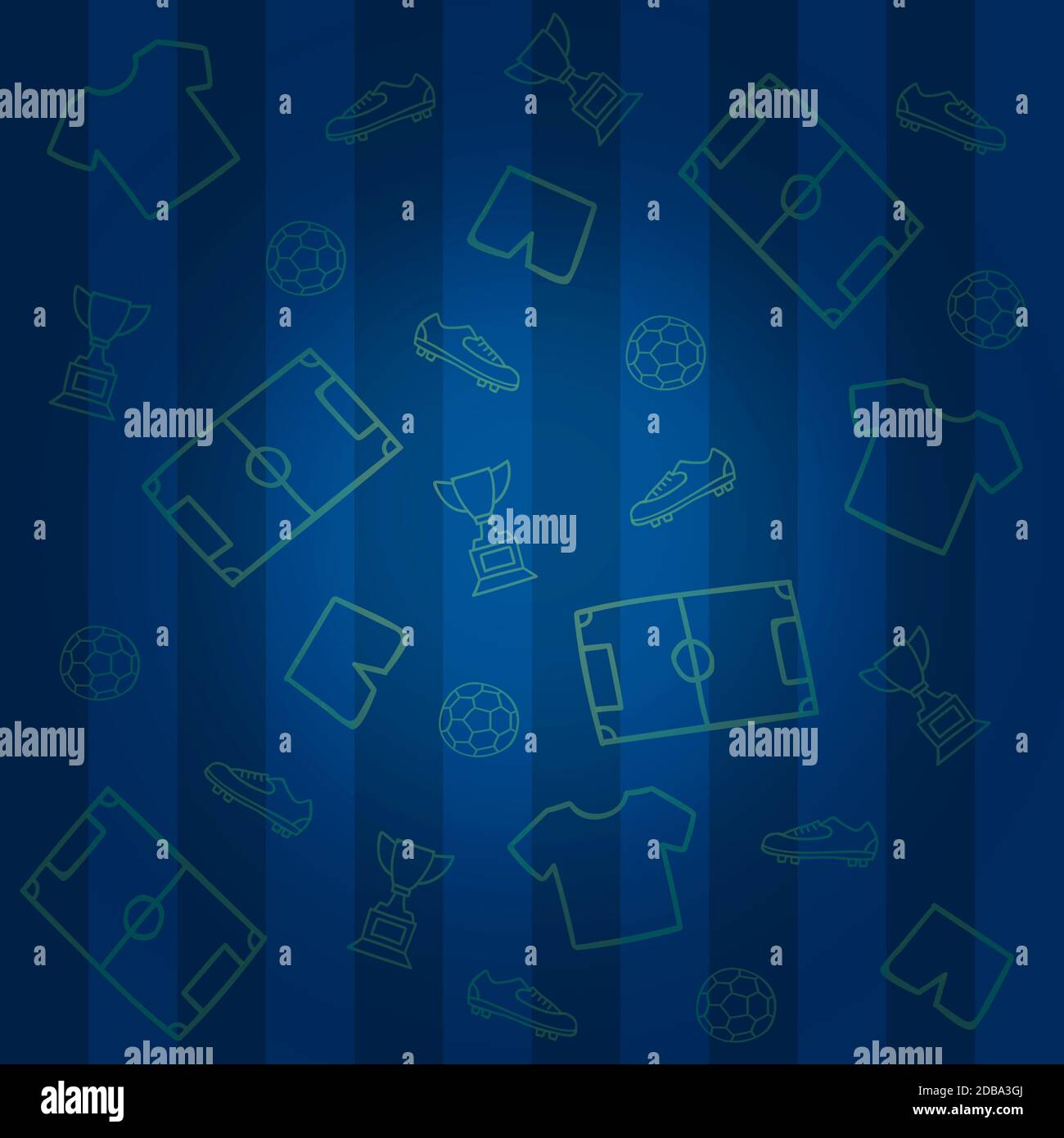 Abstract sports background with different football elements