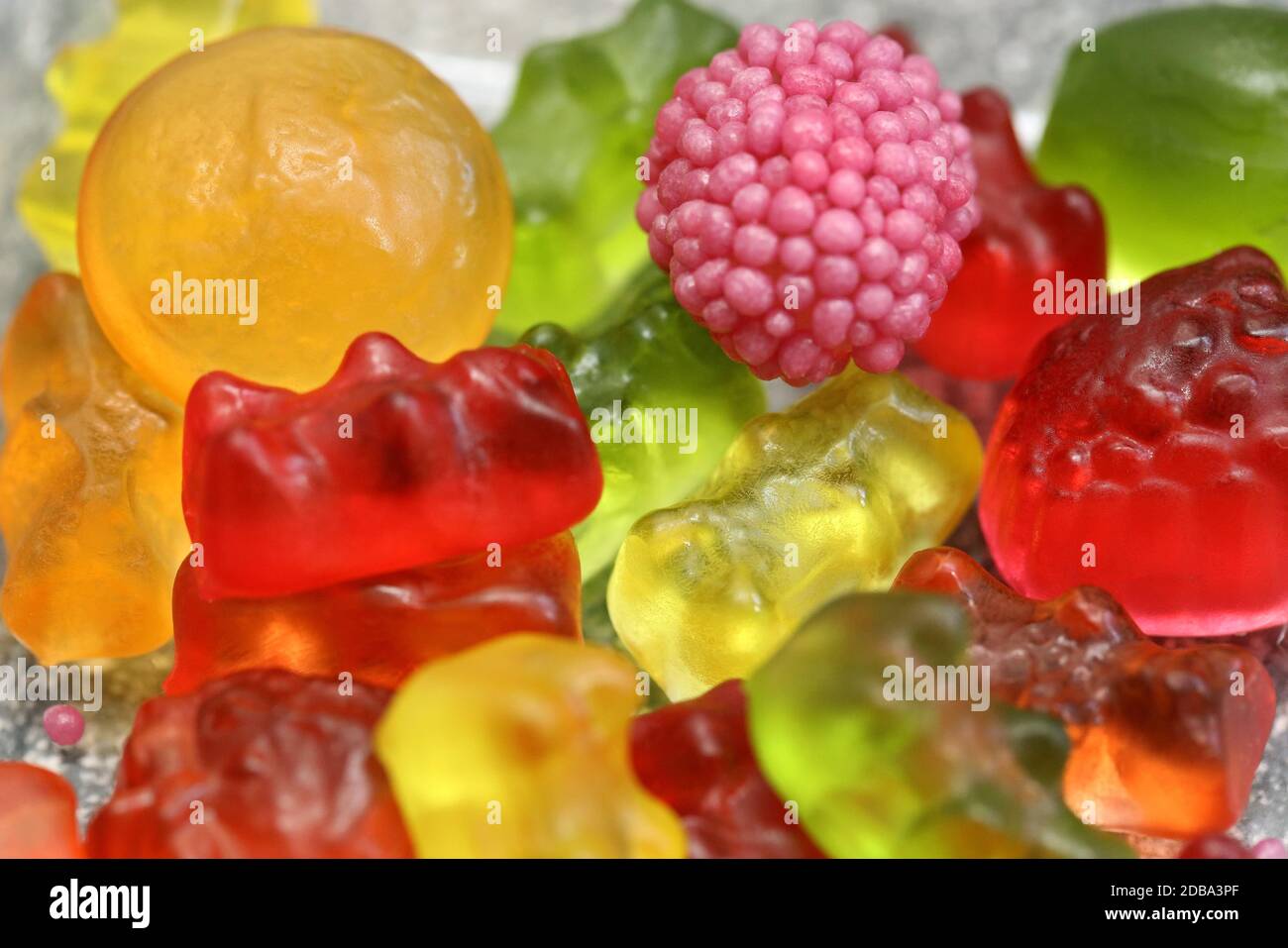 Gummy bears and fruit gums Stock Photo
