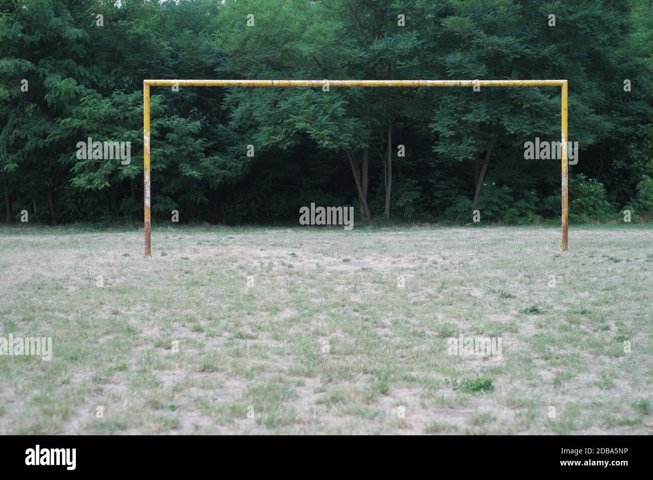 Football goal nostalgic Stock Photo