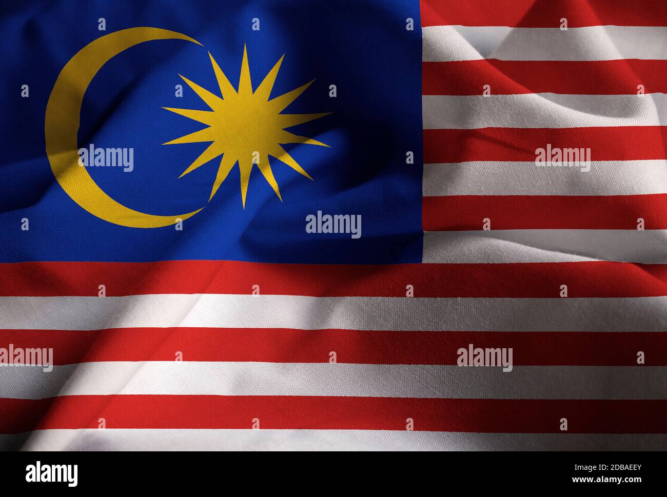 Malaysia Flag Blowing In Wind High Resolution Stock Photography And Images Alamy