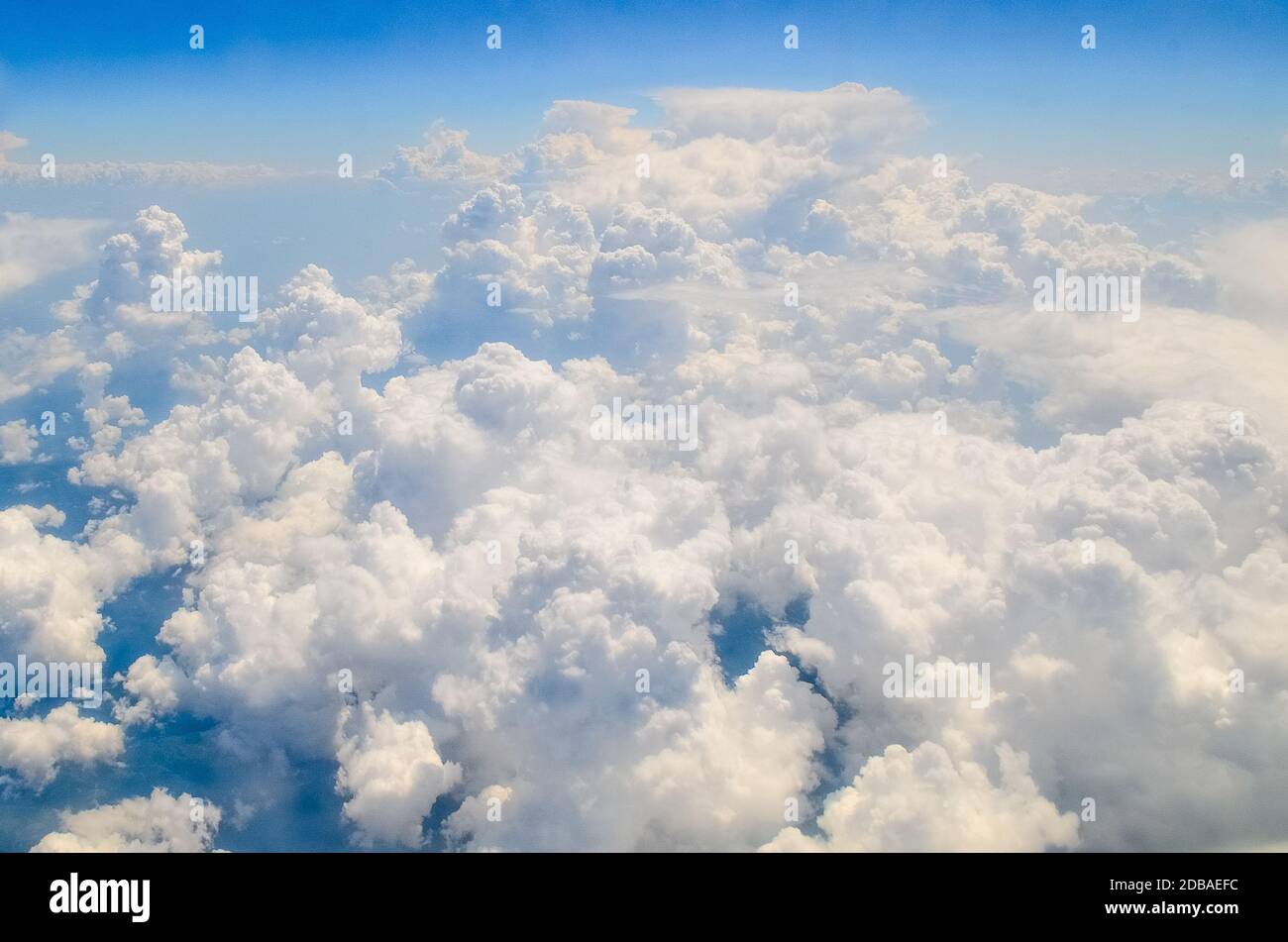 beautiful view of the blue sky with thick white clouds Stock Photo - Alamy
