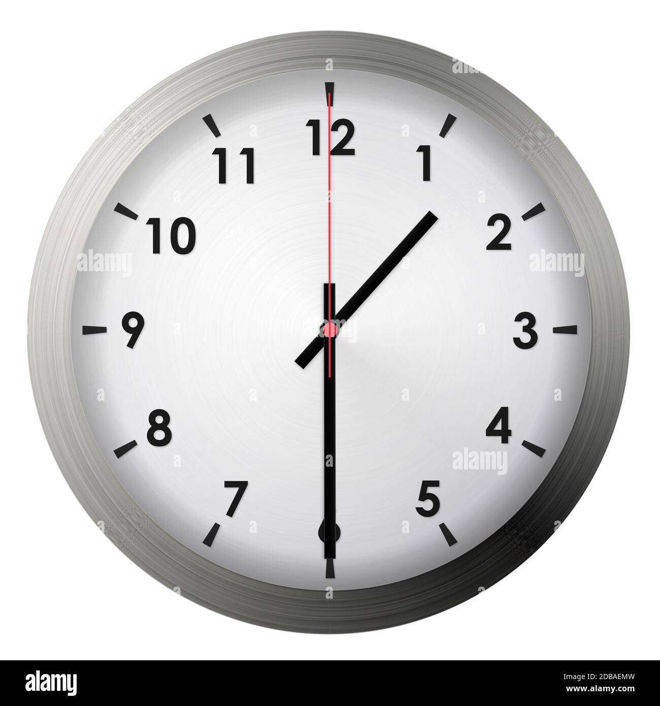 Analog metal wall clock isolated on white background Stock Photo Alamy
