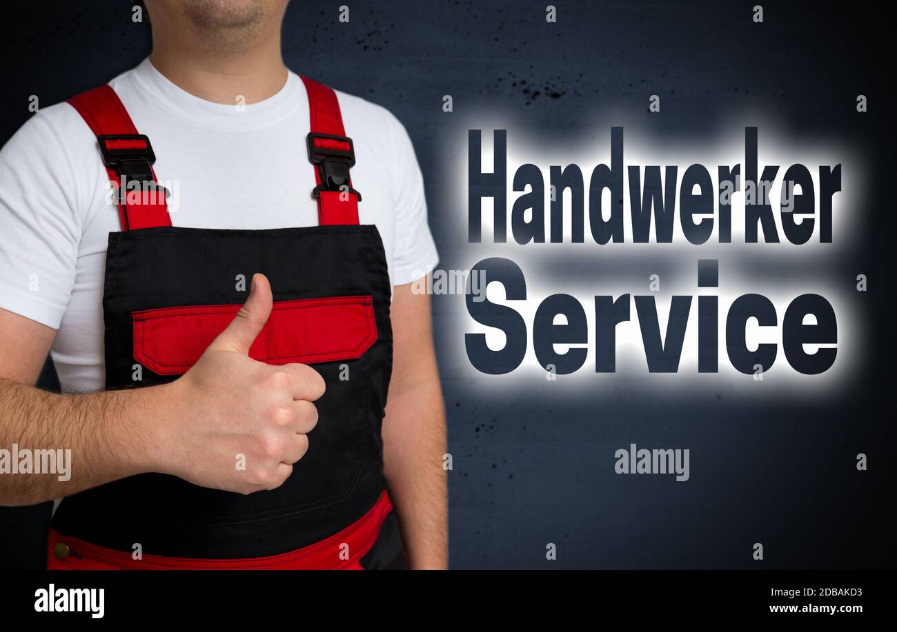 Handwerker service (in german Craftsman service) is shown by artisan concept. Stock Photo