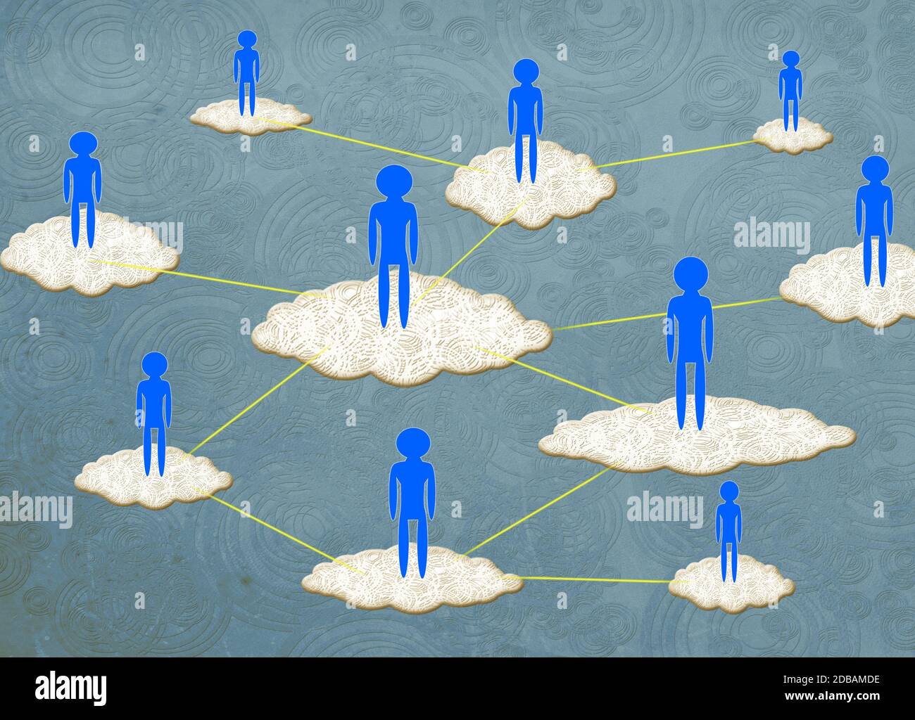 cloud computing concept digital illustration Stock Photo - Alamy
