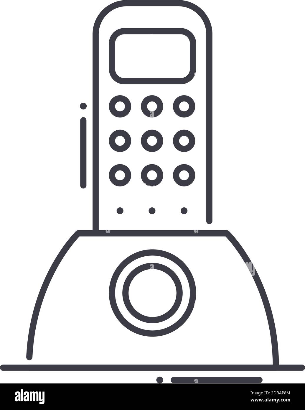 Telephone element icon, linear isolated illustration, thin line vector ...