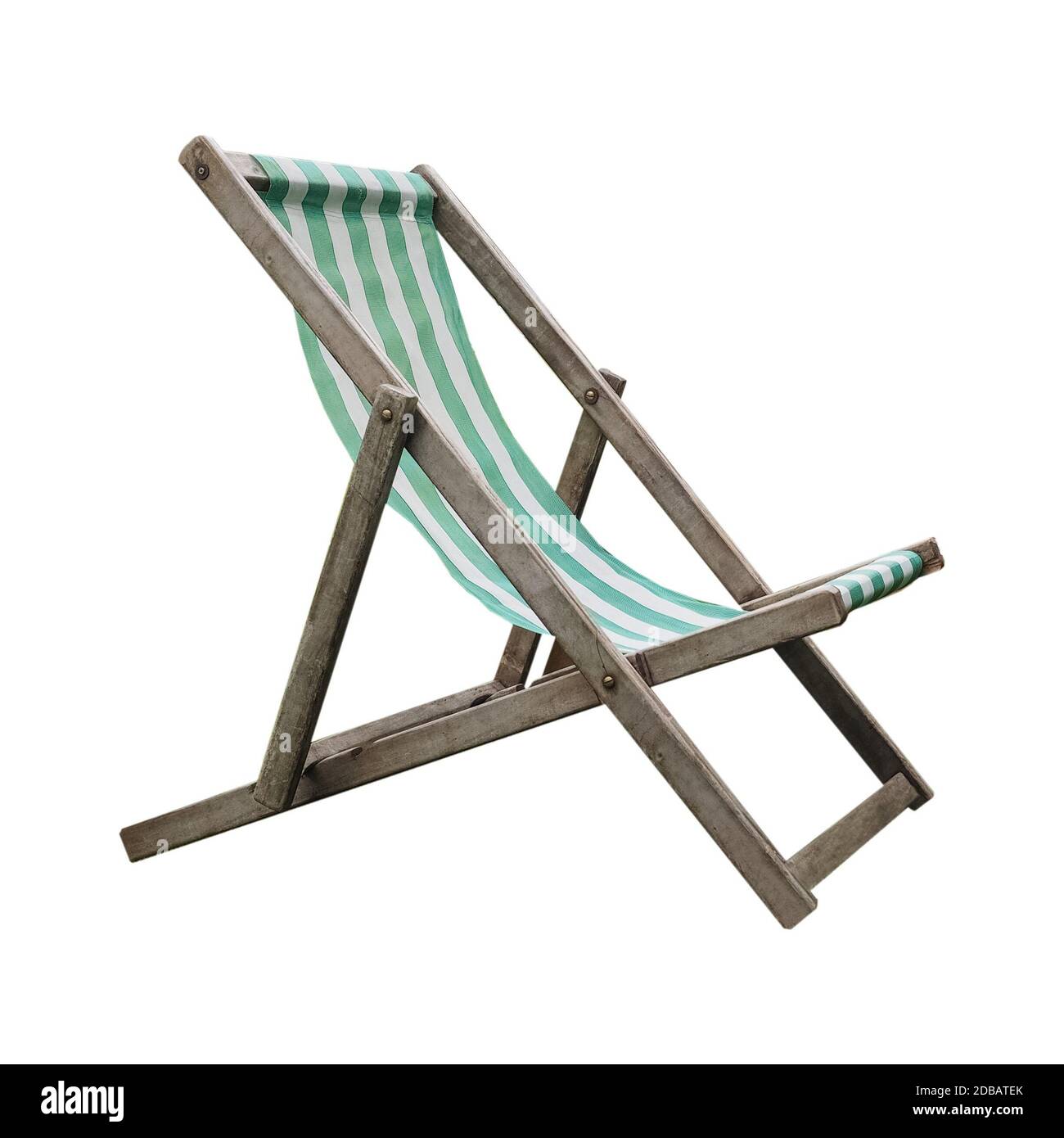 deck chair isolated over a white background Stock Photo - Alamy