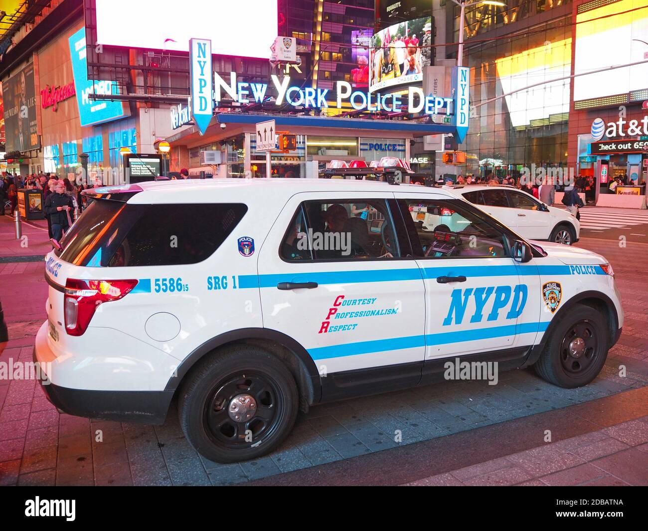 NYPD vehicle, Times Square, Manhattan, New York City, USA Stock Photo