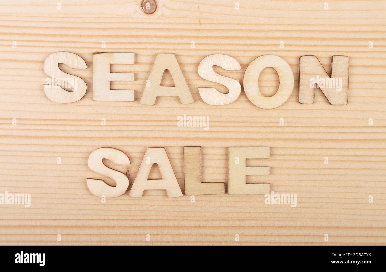 Term from wooden letters on pale wood Stock Photo