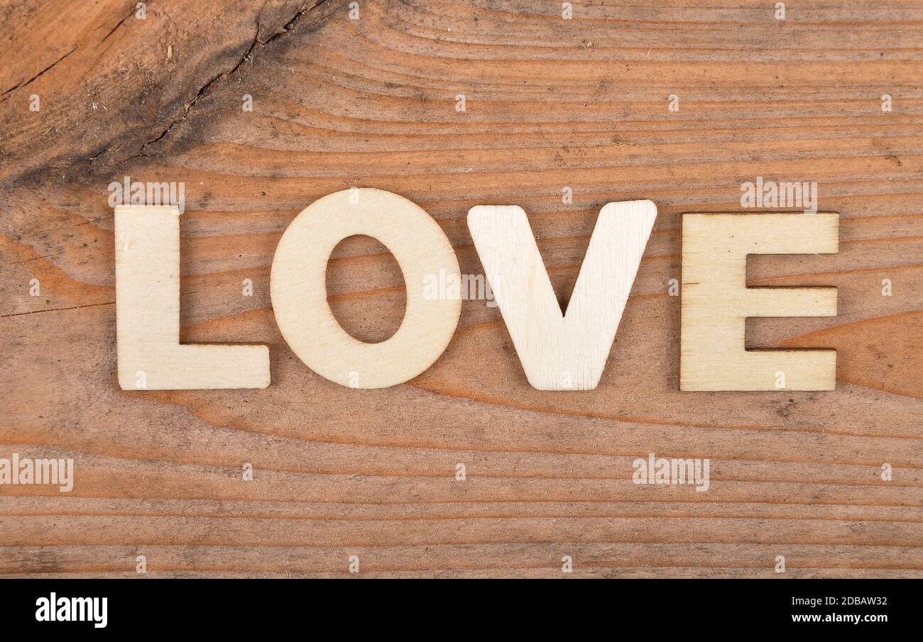 Term from wooden letters on grunge wood Stock Photo