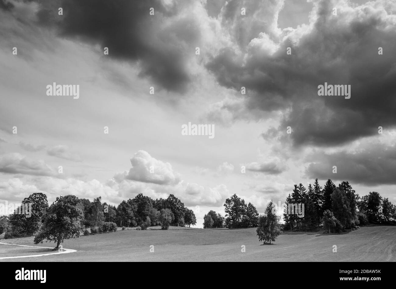 Sky with cloud Black and White Stock Photos & Images - Alamy