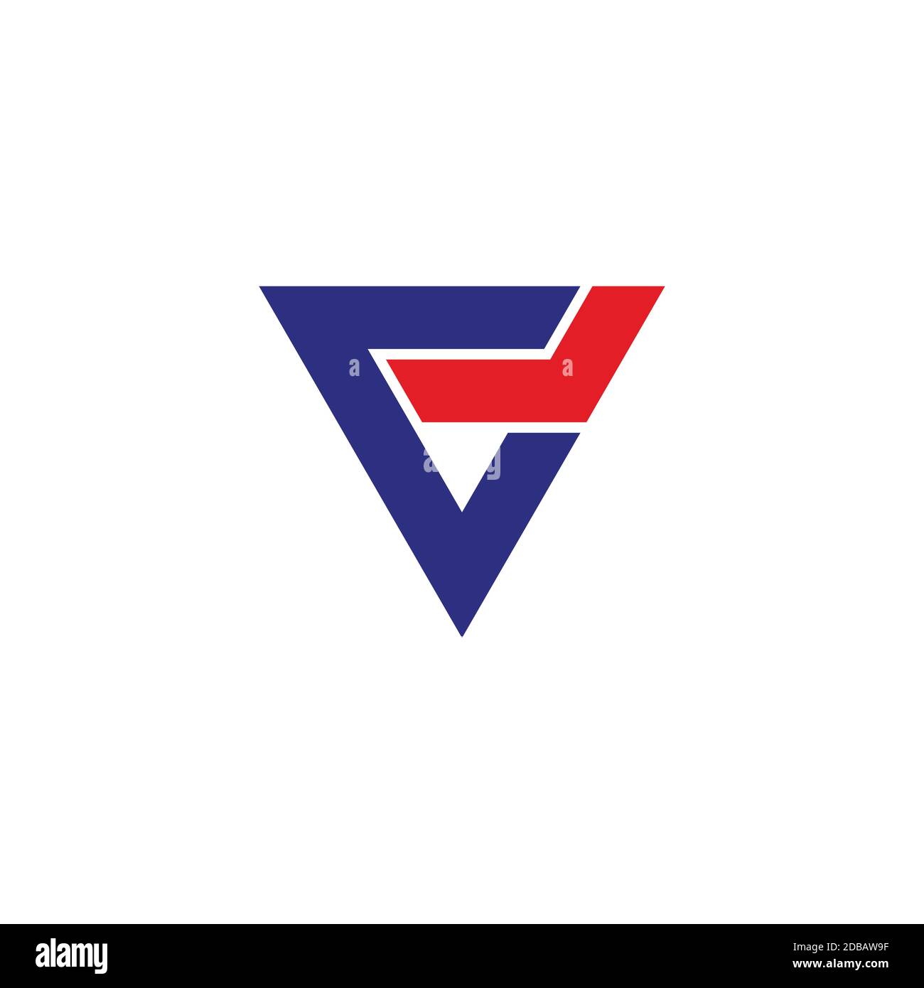 abstract triangle letter ev linear design symbol logo vector Stock Vector