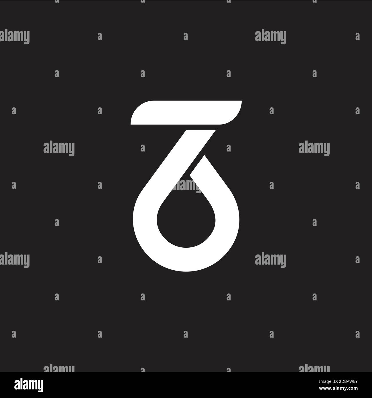 abstract number 76 curves geometric line logo vector Stock Vector