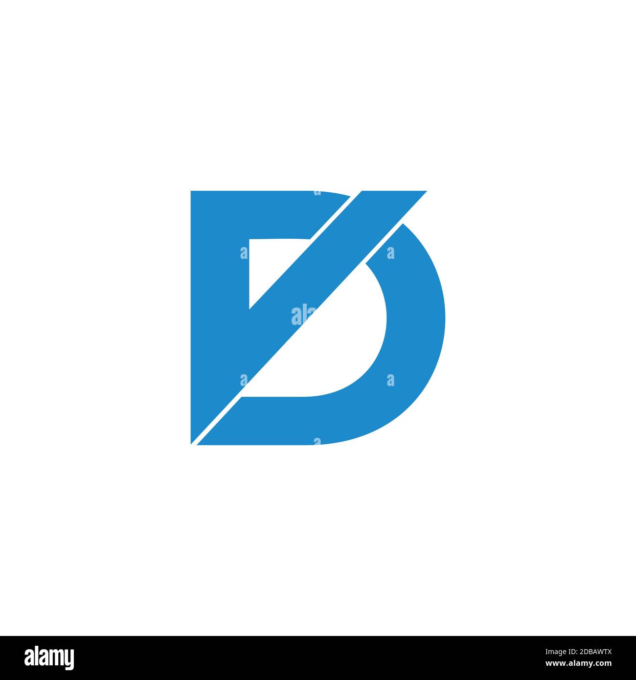 abstract letter vd geometric simple link logo vector Stock Vector