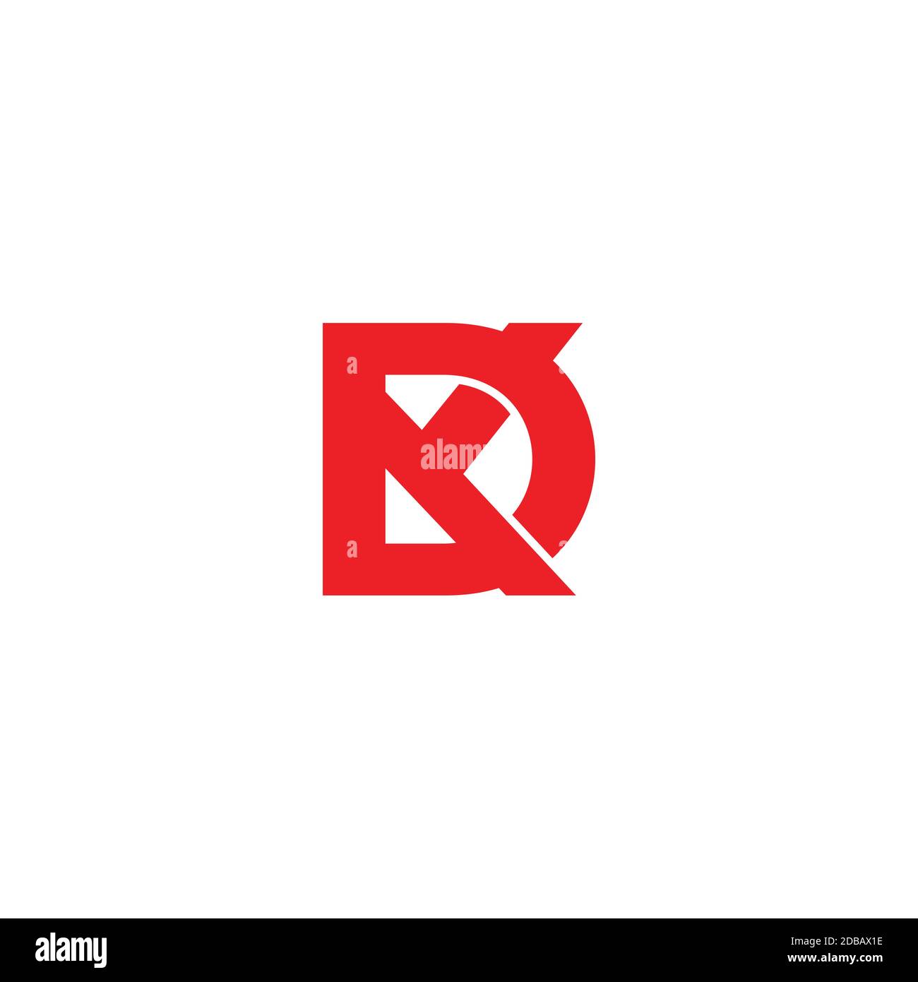 abstract letter dy overlapping flat logo vector Stock Vector