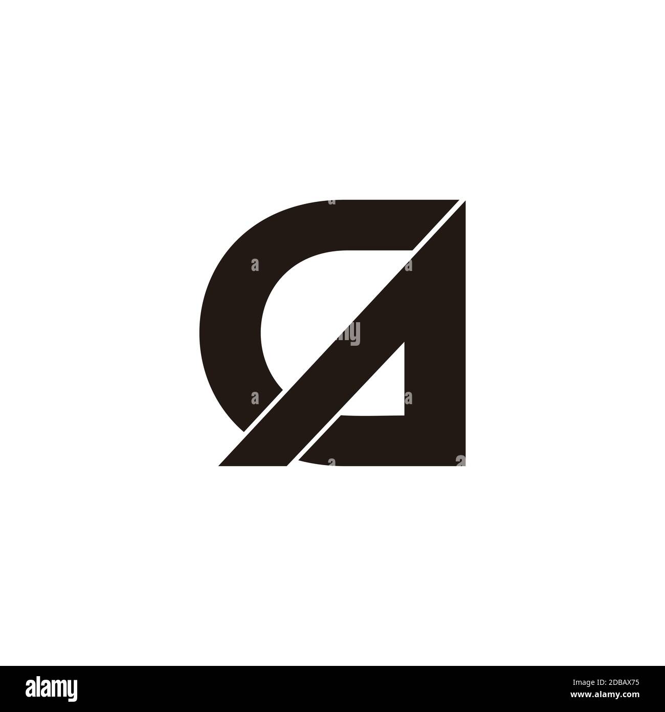 abstract letter ca arrow geometric simple logo vector Stock Vector