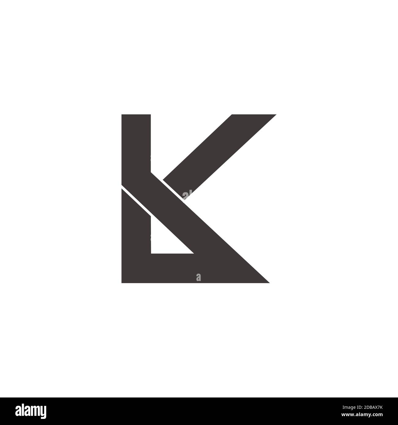 abstract letter bk simple geometric line logo vector Stock Vector Image ...