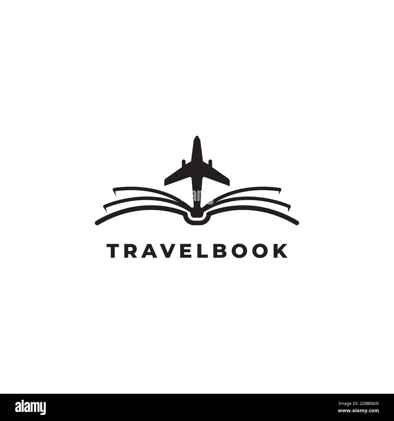 Aviation book logo design symbol vector template Stock Vector