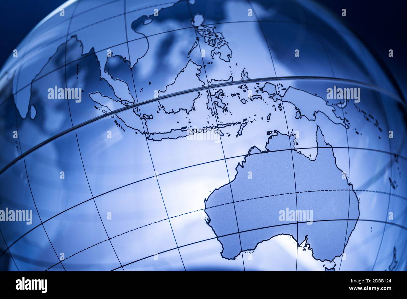 Digitally generated blue globe Stock Photo