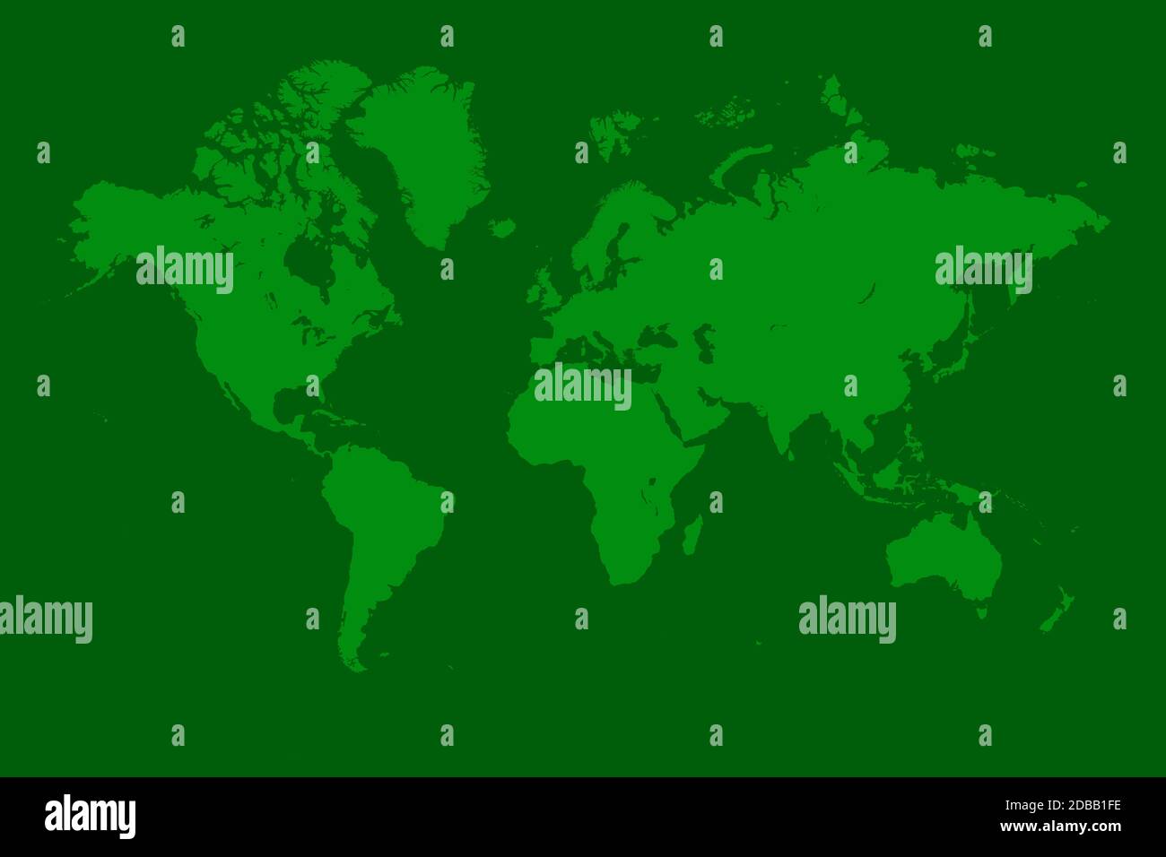 Green World map Stock Photo