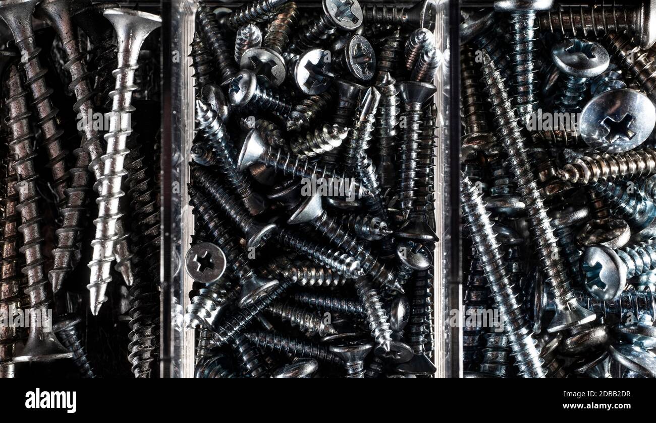 Full frame shot of screws Stock Photo