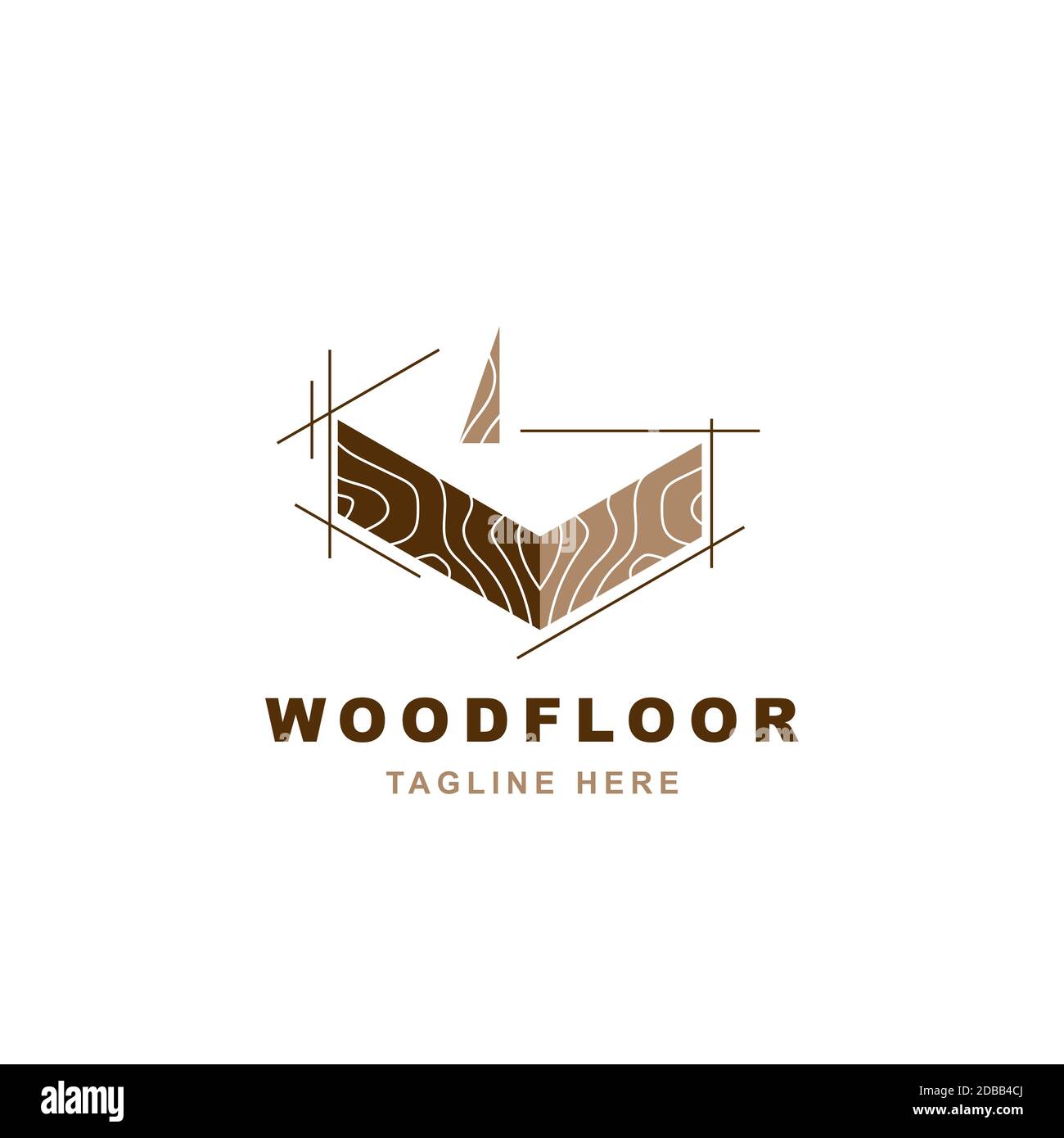 Wood logo with letter K shape illustration vector design template Stock Vector