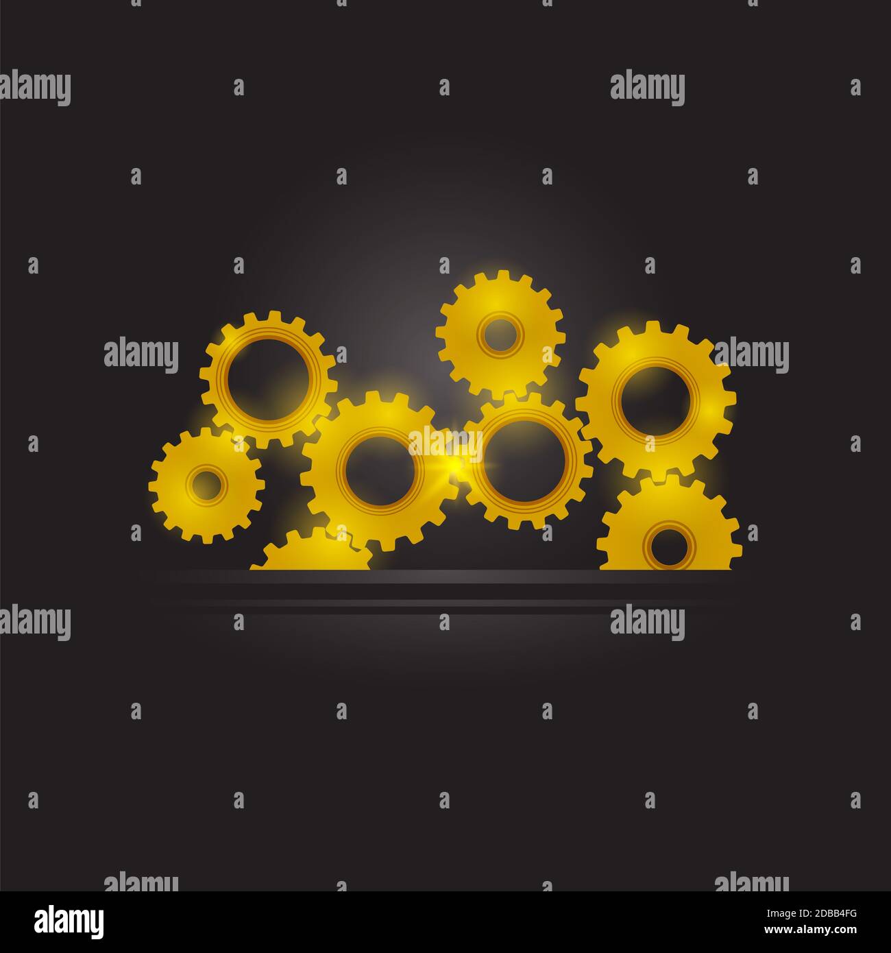 Gear Pattern. Industrial Background. Techno Background with Geometric
