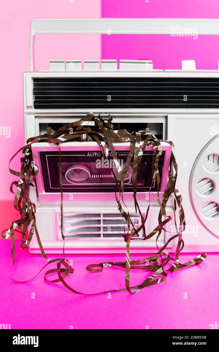 Tangled cassette tape hires stock photography and images Alamy