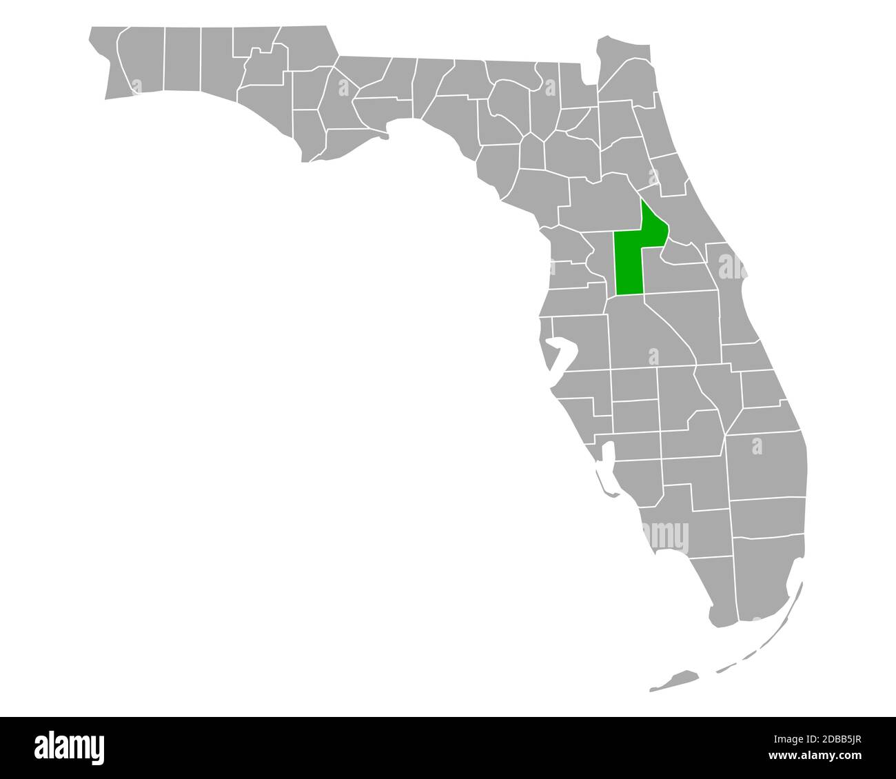 Map of Lake in Florida Stock Photo
