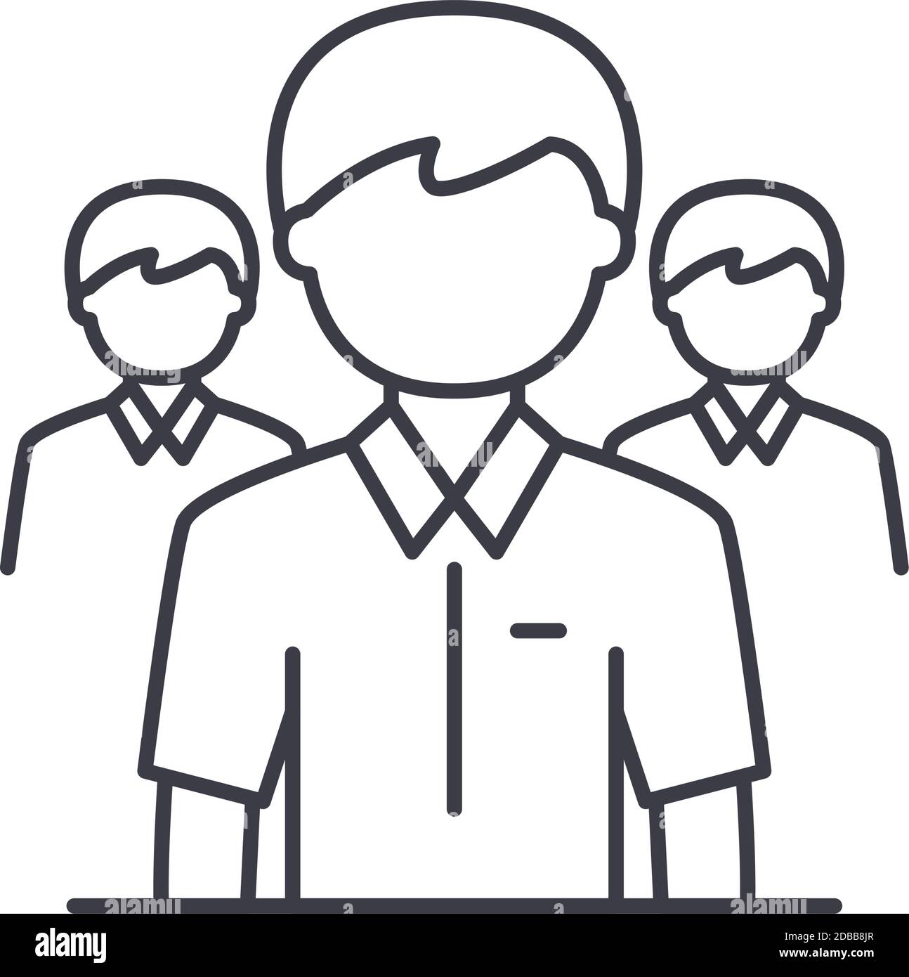 Team leader line icon concept. Team leader vector linear illustration,  symbol, sign Stock Vector Image & Art - Alamy