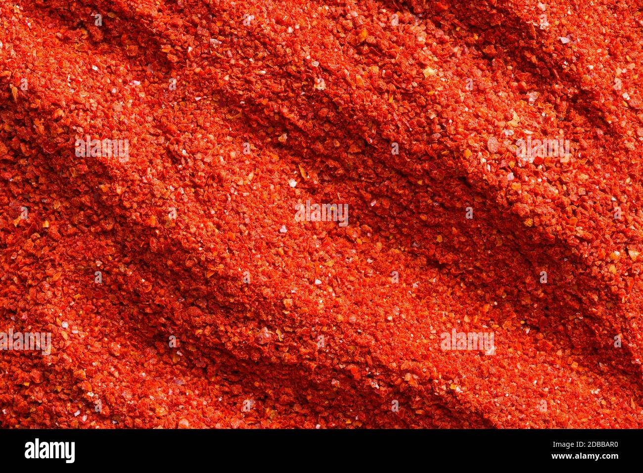 close up of red chili powder spice food background Stock Photo