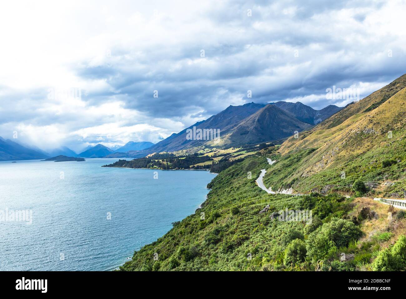Queenstown in New Zealand. The city of adventure and nature Stock Photo ...