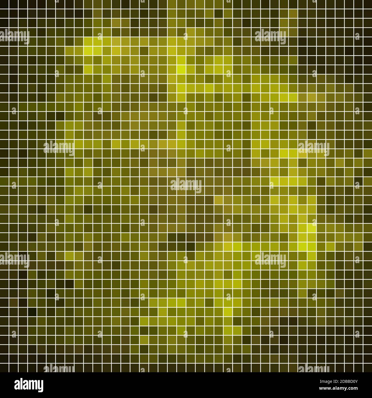 abstract square pixel mosaic background - green and yellow Stock Photo ...