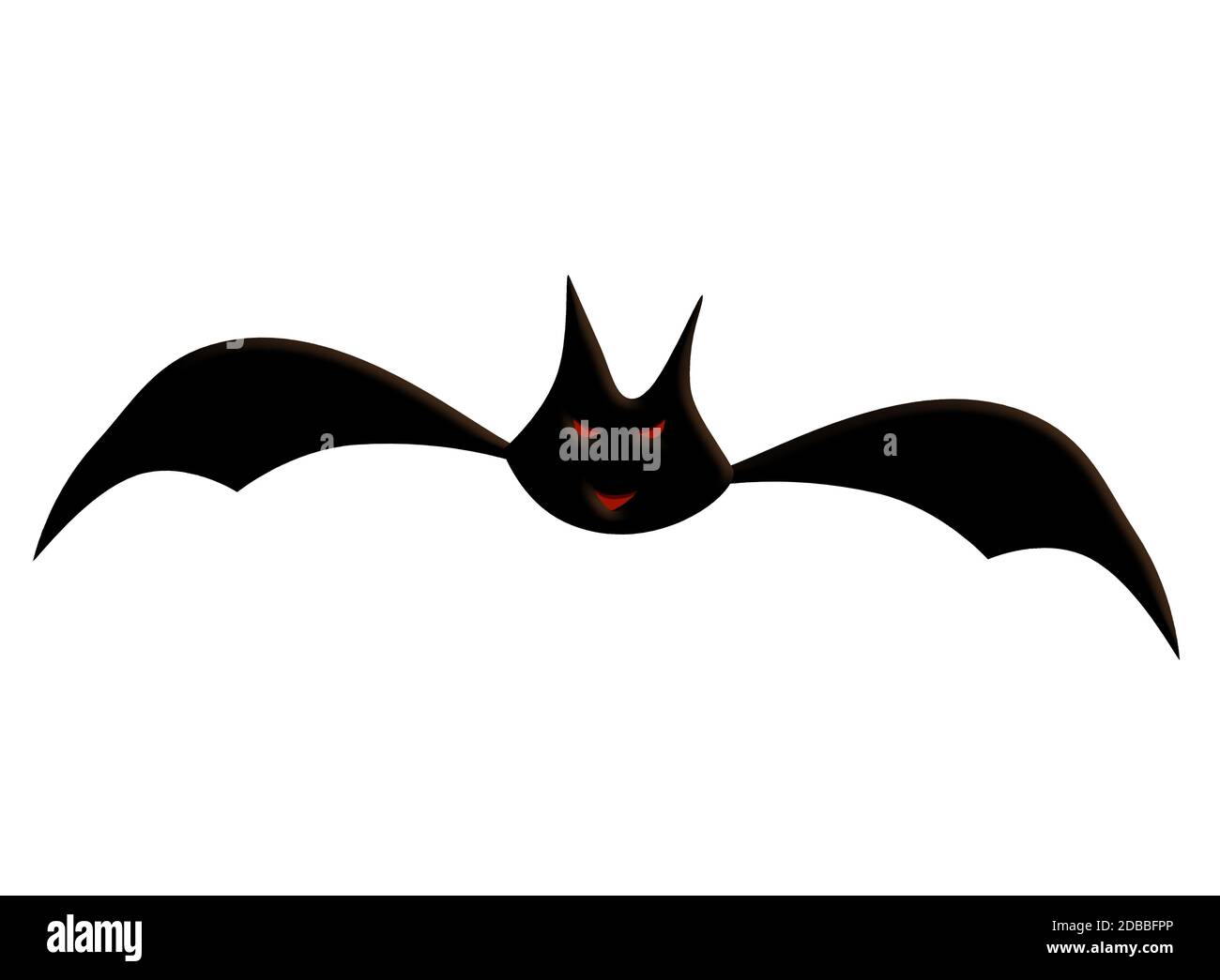 Bat Black Silhouette Isolated on White Background Stock Photo - Alamy
