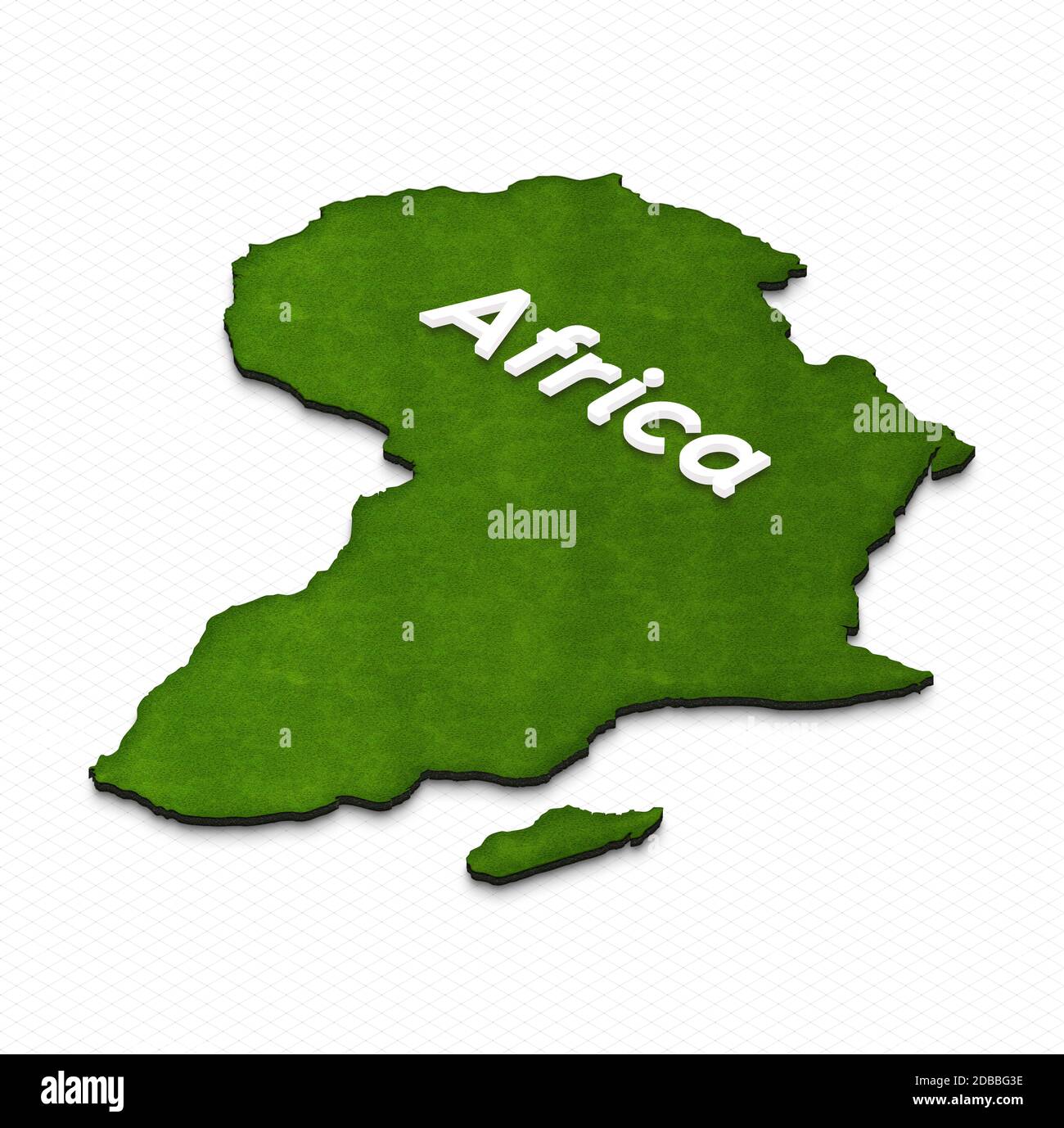 Illustration of a green ground map of Africa on grid background. Left ...