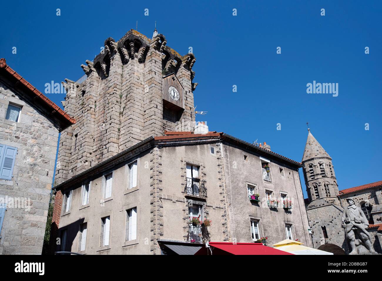 Picturesque town of Saugues in Auvergne, France Stock Photo