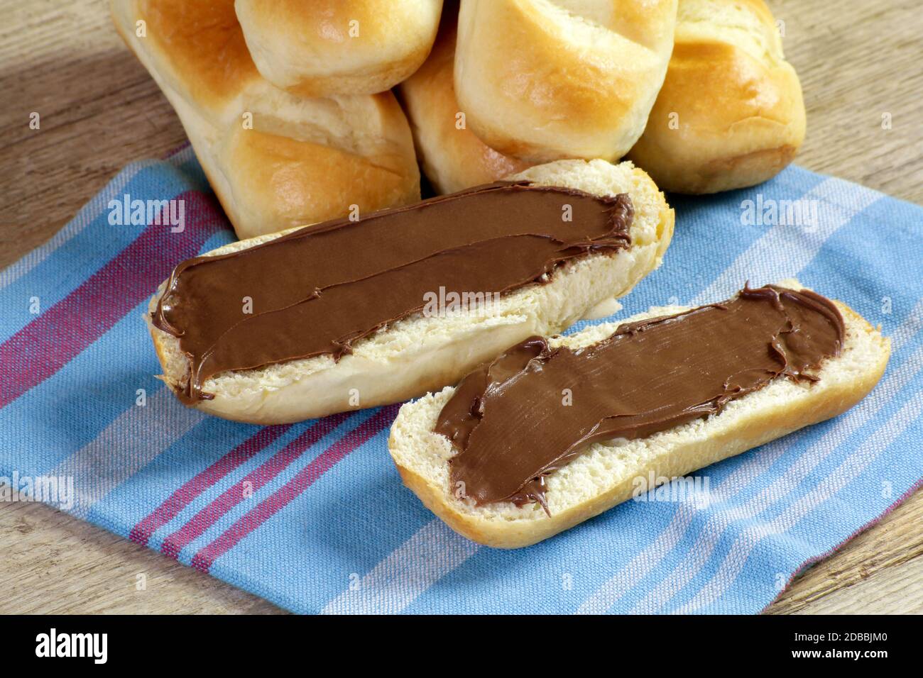 chocolate milk bun Stock Photo