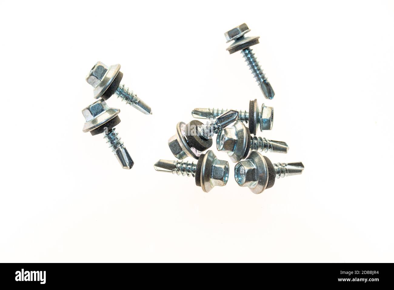 sheet metal and stainless steel screws together with hex nuts Stock Photo Alamy