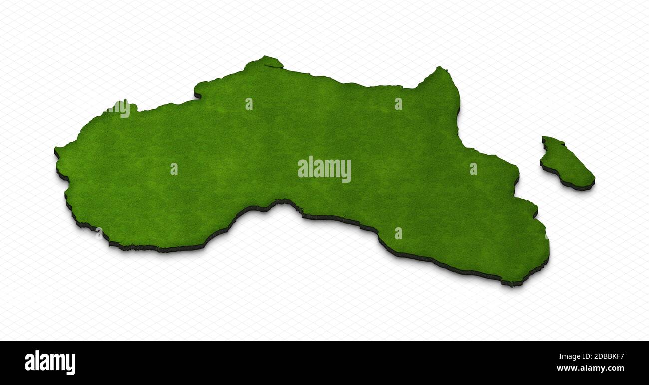 Illustration of a green ground map of Africa on grid background. Right ...